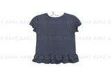 STRIPE HALTER FRILL TEE