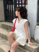 [made by fling] butterfly blouse (white)
