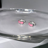 [925silver] Pink epoxy mini earring