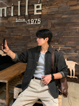  Rime Vintage Denim Fairwork Overfit Long Sleeve Shirt
