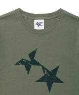 Wツインスター半袖Tシャツ カーキ(CV2GMFT516A)