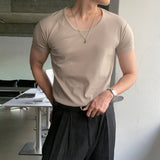 LMN Uネックマッスルフィット半袖Tシャツ (8 colors)