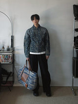 ASCLO Jacquard Denim Zipper Jacket (2color)