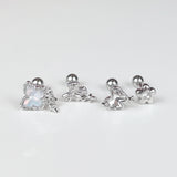 [SET] オーロラバタフライリボンピアス