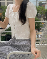 Robe Punching Blouse & Hair Strap Set