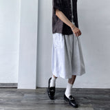 Side-Button Structured Shorts