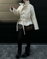 [안감누빔] Caramel double short coat