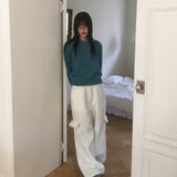 molz soft wool wide cargo pocket pants