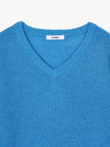 WOOL V-NECK KNIT (BLUE)