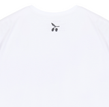 [mnem] olive print oversized t-shirt (white)