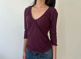 ruched neck tee