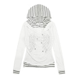 Vera Stripe Hood Layered T-Shirt