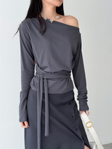 plain button skirts (2color)