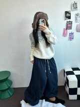 PUNCHING LOOSE HIP STREET LONG PANTS 💙🤎2COLOR