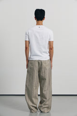 Cool curve half t-shirts(White)