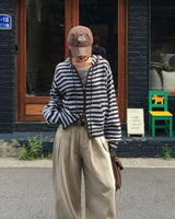 [MADE] Spell Food Border Knit Zip-Up