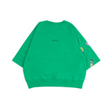 エスニックフラワーロゴクロップ半袖 MTM Tシャツ(UNISEX)_SYS5TS03GN