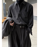 [F/W] モダンストライプクロップシャツ(2color)
