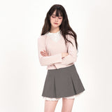 PETITE LAYERED WINTER BLOUSE - PINK