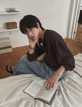 Veil two-tuck wide denim pants