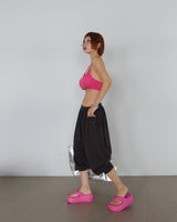 4 color banding harem baggy Aladdin half-length shorts