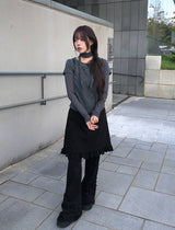 Leon Frill Midi Banding Skirt