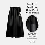Nult Crack Number Vintage Washing Banding Wide Pants