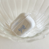 romantic ribbon clear hard airpods case