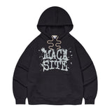 VINTAGE LOGO HOODED T-SHIRT CHARCOAL