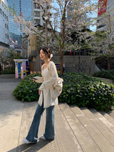 [MADE] Ditto wide long boots cut denim
