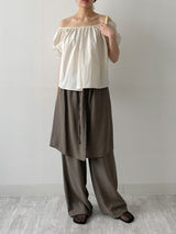 Nylon Two-Way Flare Blouse
