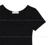 Lilin U-neck Basic Round Short Sleeve