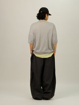 GE Crew Neck Easy Half Cardigan
