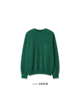 Cropped Fluffy Round Neck Knit 4COLOR