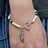 NA shell & turquoise beads bracelet