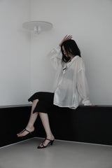 see-through overfit twinkle shirt (4color)