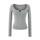 [1+1] Leonie Henley Slim T-Shirt