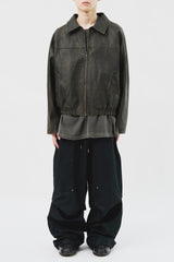 Dex Washed Leather Jumper (2color)