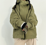 (UNISEX) ビッグフードクリンクルビッグポケットビッグフードフェルドジャンパー - 2 カラー