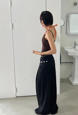 [BELT SET] クロスライン ワイドスラックス