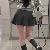 [BELLIDE MADE] Loose A-line pleated skirt