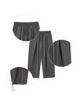 Planned Banding One-Tuck String Slacks