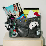 Heart Mirror Large Tote Shoulder Bag _ Gray