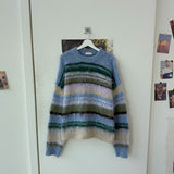 2 Low Multi Border Shaggy Knit (2color)