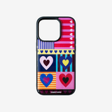 [MADE] Heart & stripe collage case