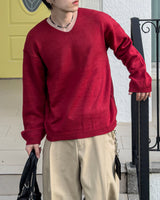 Washable Basic V-neck Knit