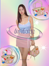 kt mini rattan dot bag(with random keyring)