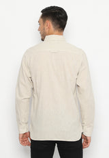 MON AKITA - Chiaki Men Long Sleeve Shirt Beige