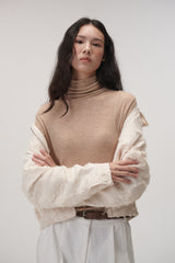 Jacquard blouson (Ivory)