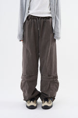 Ash pigment vintage cargo pants